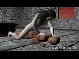 Tied up 3D blonde babe getting fucked by a vampire