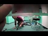 Doctor fucking cleaning lady in office