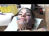 Crazy Fucking Tattoo On Half of her Beautiful Face