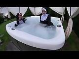 Two Naughty Nuns Get Wet In The Hot Tub