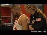 White Female Cops Sucking Big Black Dick In Barber Shop