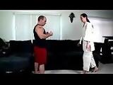 Karate lesson ends in creampie