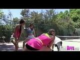 College girls tennis match turns to orgy 146