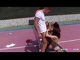 Four Sluts Fucked on Tennis Court