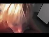 Cute blonde passionately sucks black dick